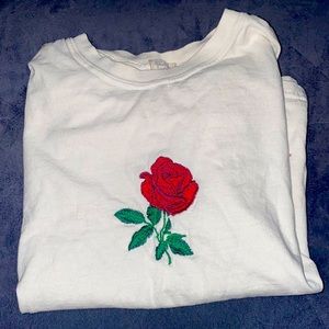 White Short Sleeve shirt Brandy Melville